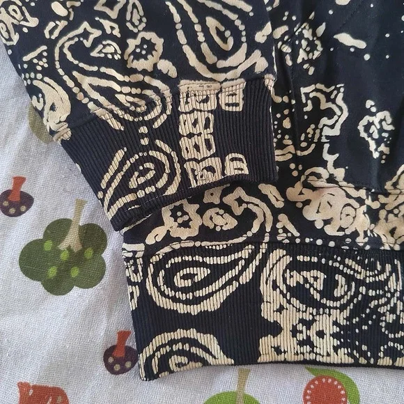 Amiri Bandana Bleach All Over Black Hoodie